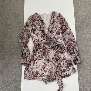 Chic Long Sleeve Wrap jumpsuit